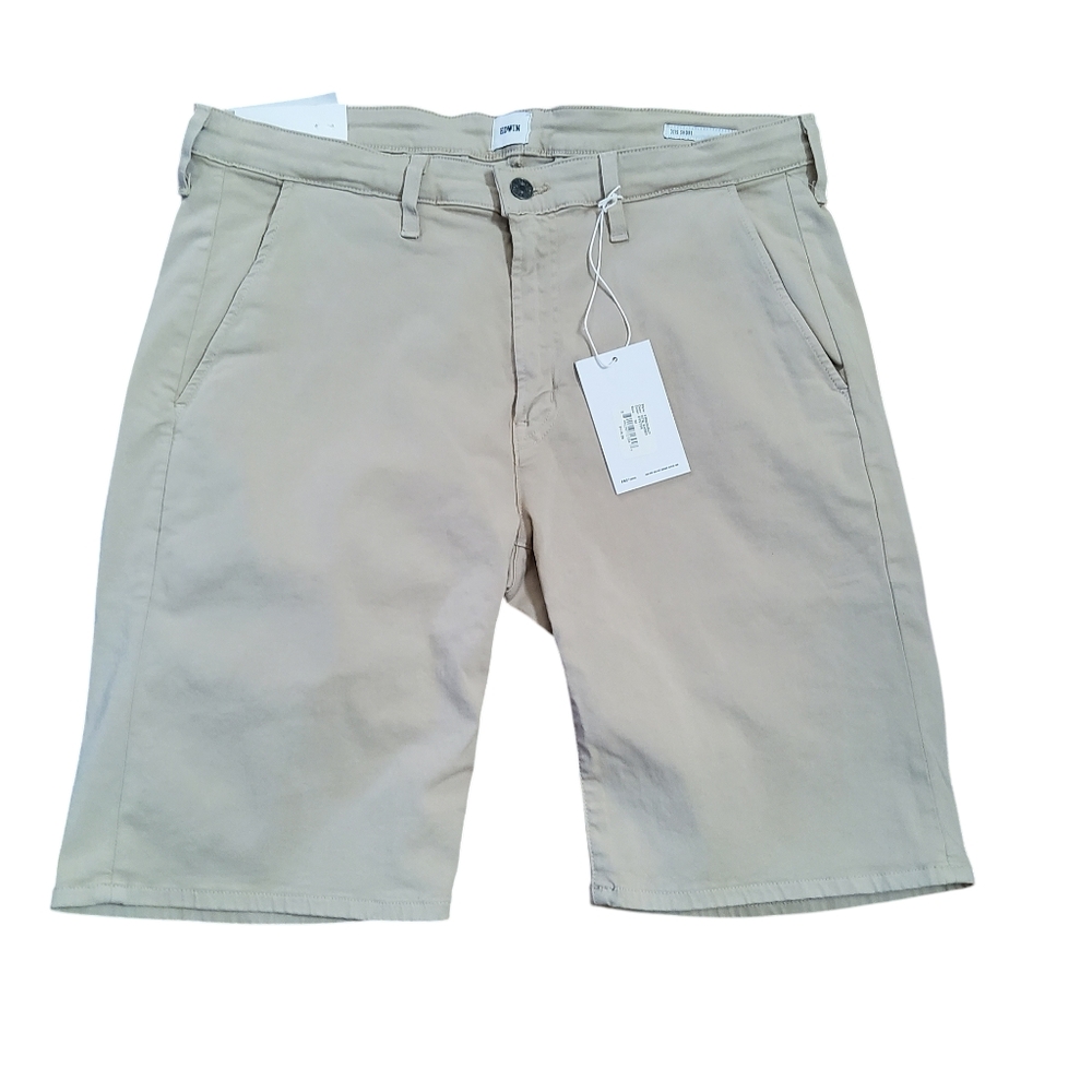 Edwin Men's Otis Chino Khaki Shorts Beige New